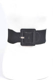 Satin Metallic Elastic Fashion Wide Belt