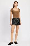MOTO MINI SKIRT WITH ZIPPER