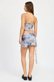 MESH RUFFLE MINI SKIRT