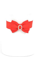 Crystal Accent Bow Tie Stretch Belt