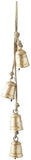 Deco 79 Rustic Metal Cowbell Decorative Bells, 4" x 3" x 29.01", Gold