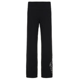 Vintage-style Personalized Printed Black Knit Pants