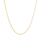 14k Yellow Gold Diamond Cut Round Wheat Chain 0.6mm