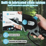 21V 4-6 Inch Cordless Chainsaw Kit with Built-in Lubrication, Battery and Charger