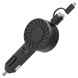 21W 3-in-1 Retractable Car Phone Charger