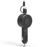 21W 3-in-1 Retractable Car Phone Charger