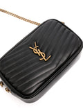 Saint Laurent Women Mini Lou In Quilted Leather