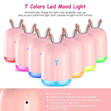 220ml Cool Mist Humidifier Ultrasonic Air Diffuser Atomizer with 7 Color