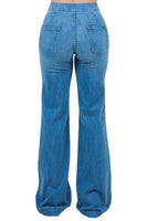 Harley Wide Leg Med Blue- Inseam 34