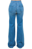 Harley Wide Leg Med Blue- Inseam 34