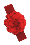 Chiffon Big Flower Charm Elastic Belt