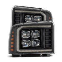 AlphaRex 05-07 Ford Super Duty/Excursion NOVA-Series LED Projector Headlights Black