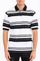 Old School Striped Pique Polo Shirt