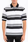 Old School Striped Pique Polo Shirt