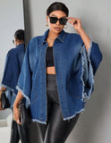 Fashion Loose Lapels Batwing-sleeved Jacket Coat