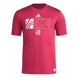 adidas Mens Short Sleeve Pre-Game T-Shirt Power Pink/St. Louis City Sc X-Small