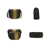 MKF Amalia Croc-Embossed Crossbody Bag
