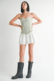 MINI SLEEVELESS DENIM DRESS