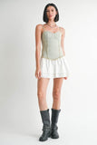 MINI SLEEVELESS DENIM DRESS