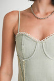 MINI SLEEVELESS DENIM DRESS
