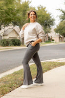 The Cassie Charcoal Bootcut Leggings Round 2
