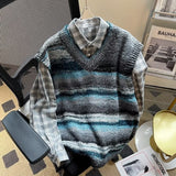 Mens Autumn Lazy-Style Loose-Fit Couples Sleeveless Sweater Vest