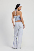 DOUBLE WAIST STRAIGHT LEG PANTS
