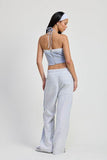 DOUBLE WAIST STRAIGHT LEG PANTS