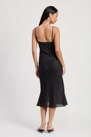 SQUARE NECK MIDI BIAS DRESS