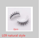 Reusable 3D Mink Lashes Natural False Eyelashes Self Adhesive Fake Glue Free Makeup Eyelash Extension Silk