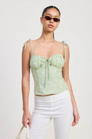 BUSTIER TOP WITH SHOULDER TIES
