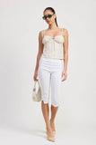 BUSTIER TOP WITH SHOULDER TIES