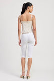 BUSTIER TOP WITH SHOULDER TIES