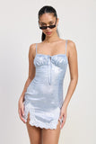 LACE HEM MINI DRESS