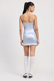 LACE HEM MINI DRESS