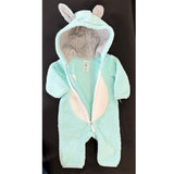 Carter's Baby Girls Hooded Fleece Coverall, Minty
