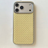 Polka Dot Pattern Silver Plated Phone Case