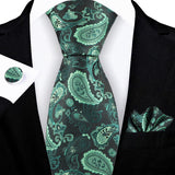 Jacquard-embroidered Cashew Flower Tie