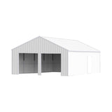 [22X23FT] Alora Heavy-Duty Double Garage Steel Barn Storage Shed (SAK94567)