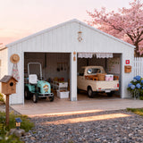 [22X23FT] Alora Heavy-Duty Double Garage Steel Barn Storage Shed (SAK94567)