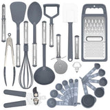 23-Piece: Lux Decor Collection Stainless Steel Nylon Cooking Utensils Set