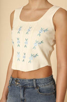 Floral corset tank top