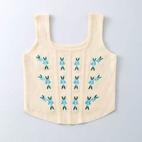 Floral corset tank top