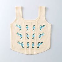 Floral corset tank top