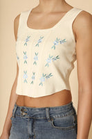 Floral corset tank top