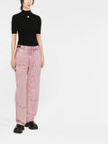 Courreges Women Reedition Short Sleeves Ribbed Knitted Sweater