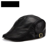 Mens Thin Korean-Style Leather Hat For Autumn And Winter Perfect For Middle-Aged And Older Gentlemen