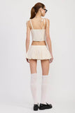 BUBBLE MINI SKIRT WITH ELASTIC WAISTBAND