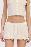BUBBLE MINI SKIRT WITH ELASTIC WAISTBAND