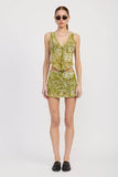 PRINTED SLEEVELESS KNIT VEST
